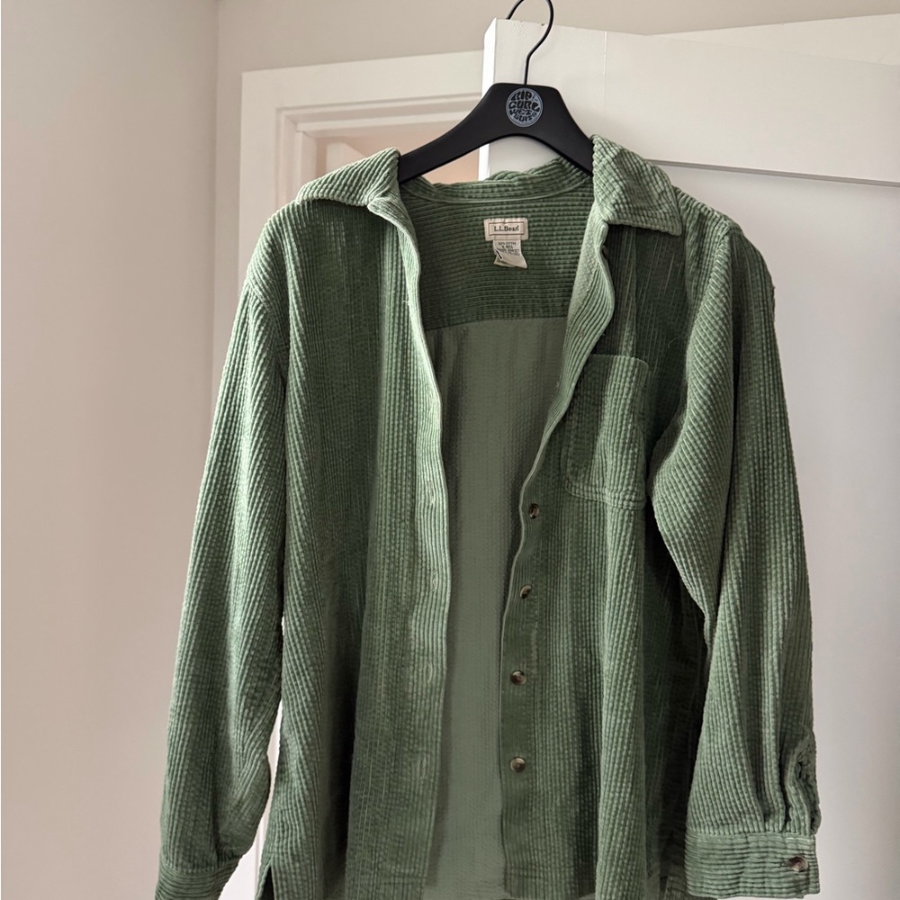 L.L. Bean Sage Corduroy Shirt